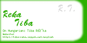 reka tiba business card